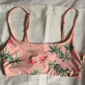 Flamingo Print Bikini Top